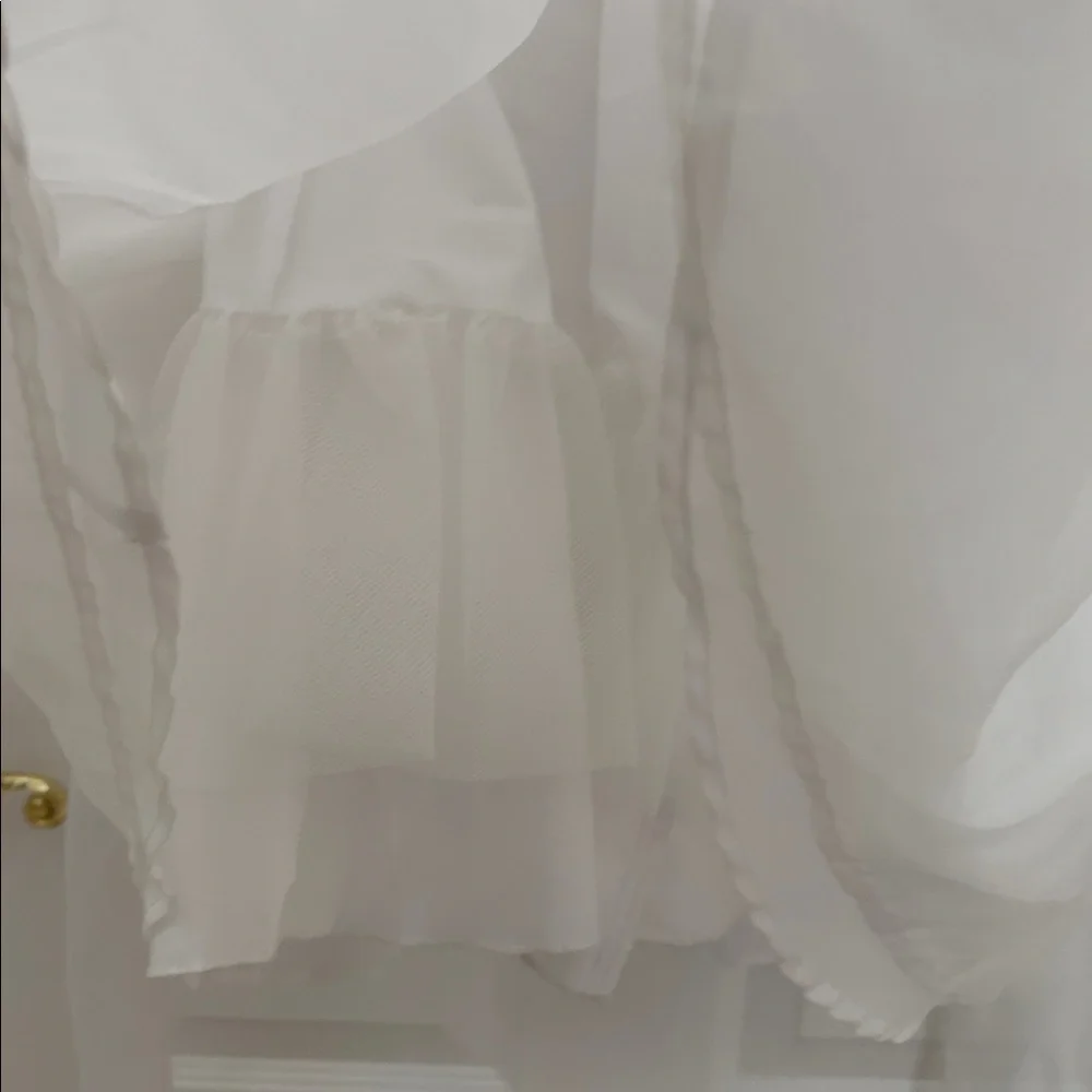 Tip Top White Flower Girl Dress with Subtle Rhinestones & Bolera. Size 2 Toddler - Picture 7 of 12